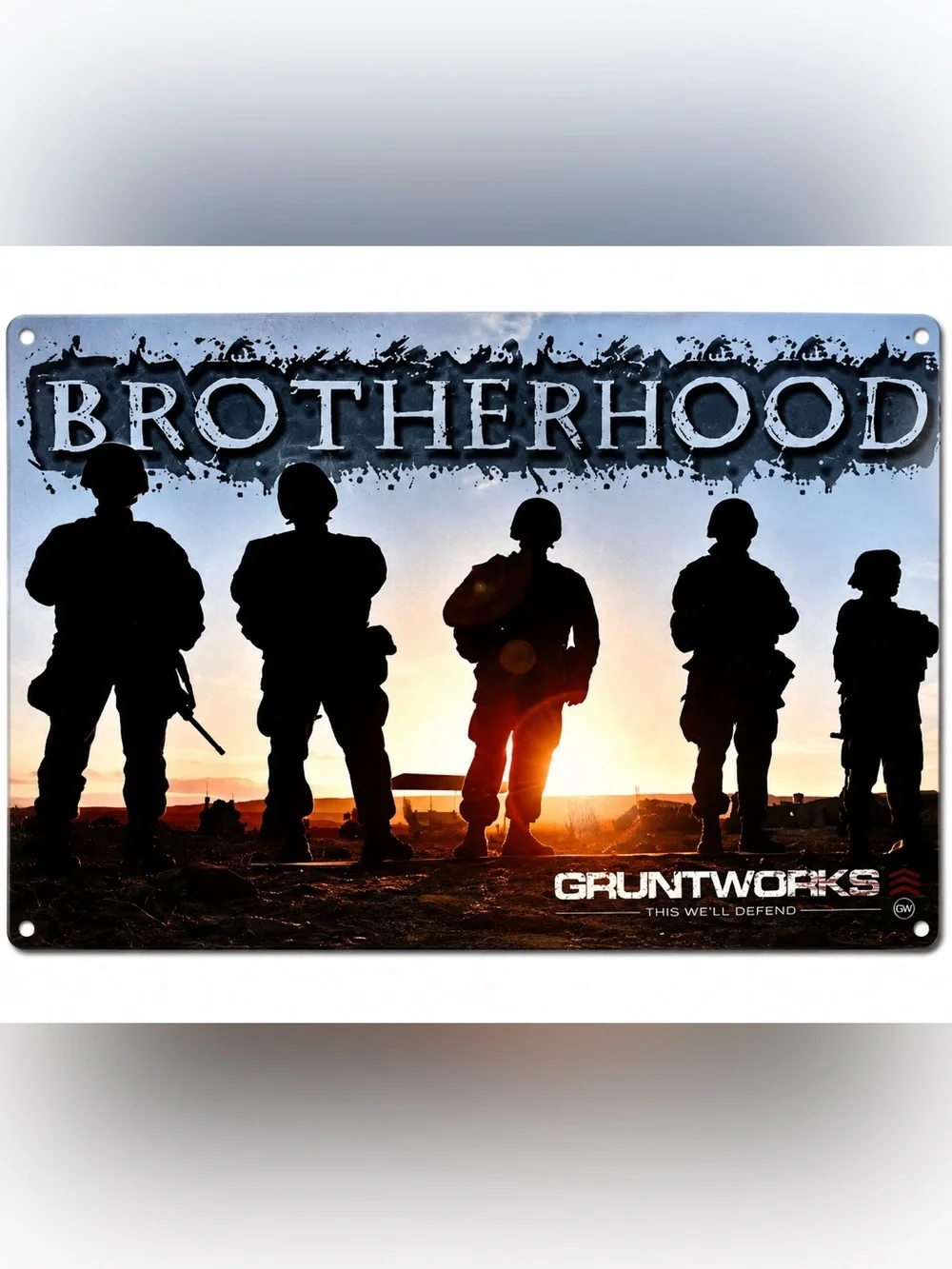 NEW Heavy Duty Steel Brotherhood Gruntworks Metal Sign